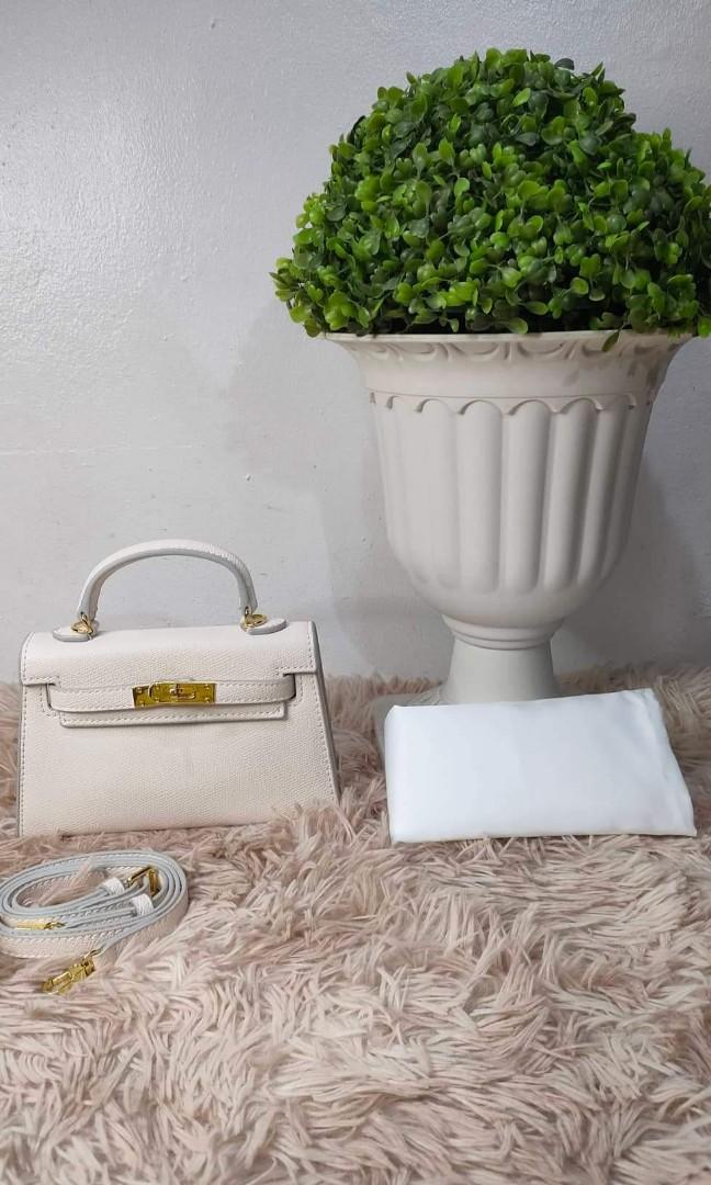 Hermes Mini Kelly Bag White Leather TheFabSource