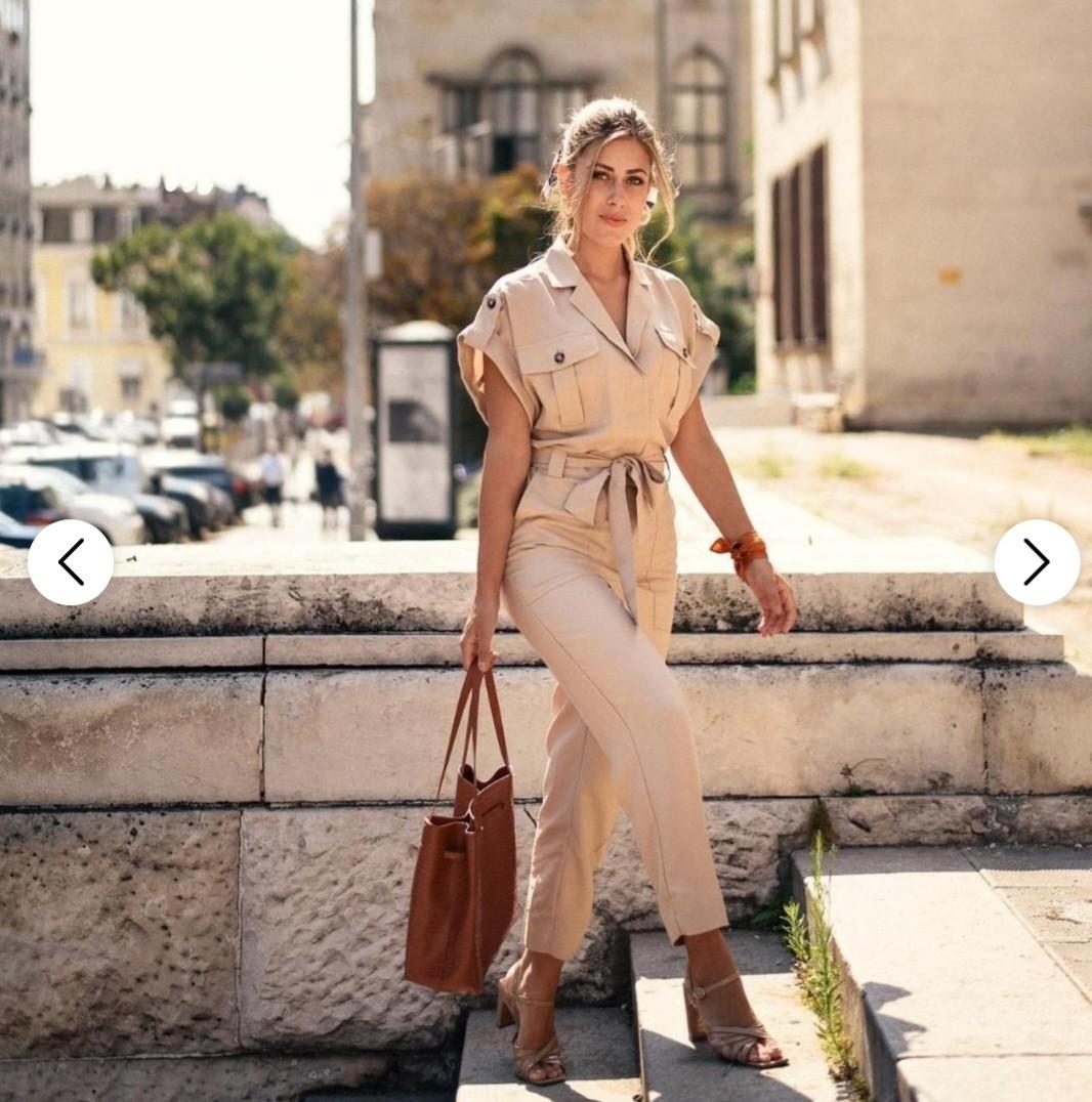 Beige 2025 jumpsuit hm