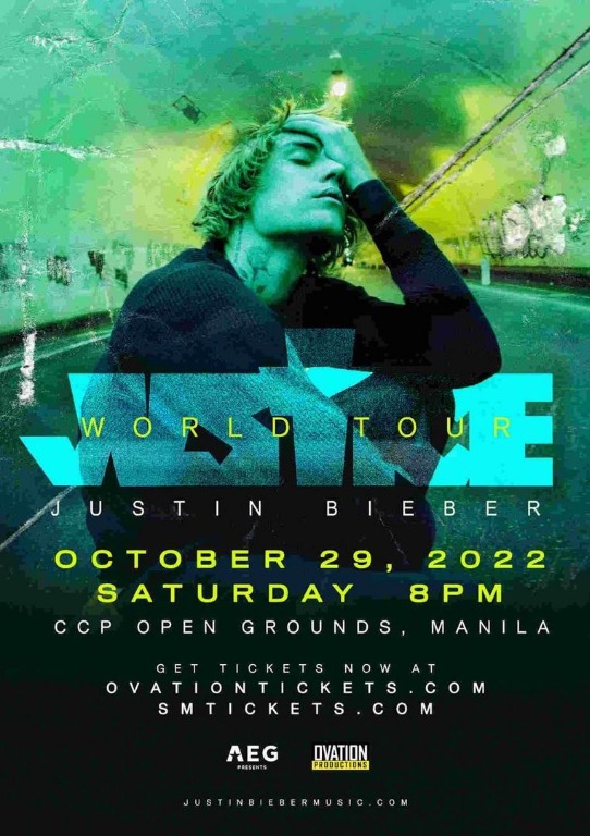Justin Bieber "GHOST VIP PACKAGE", Tickets & Vouchers, Event Tickets on