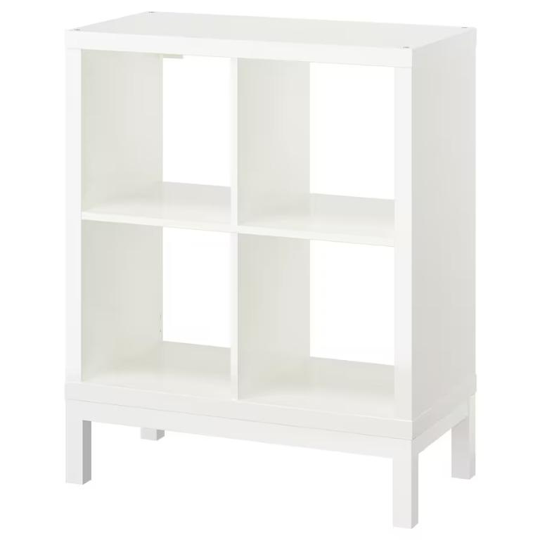 KALLAX Shelving unit with underframe, white, 77x94 cm, Furniture & Home  Living, Furniture, Shelves, Cabinets & Racks on Carousell