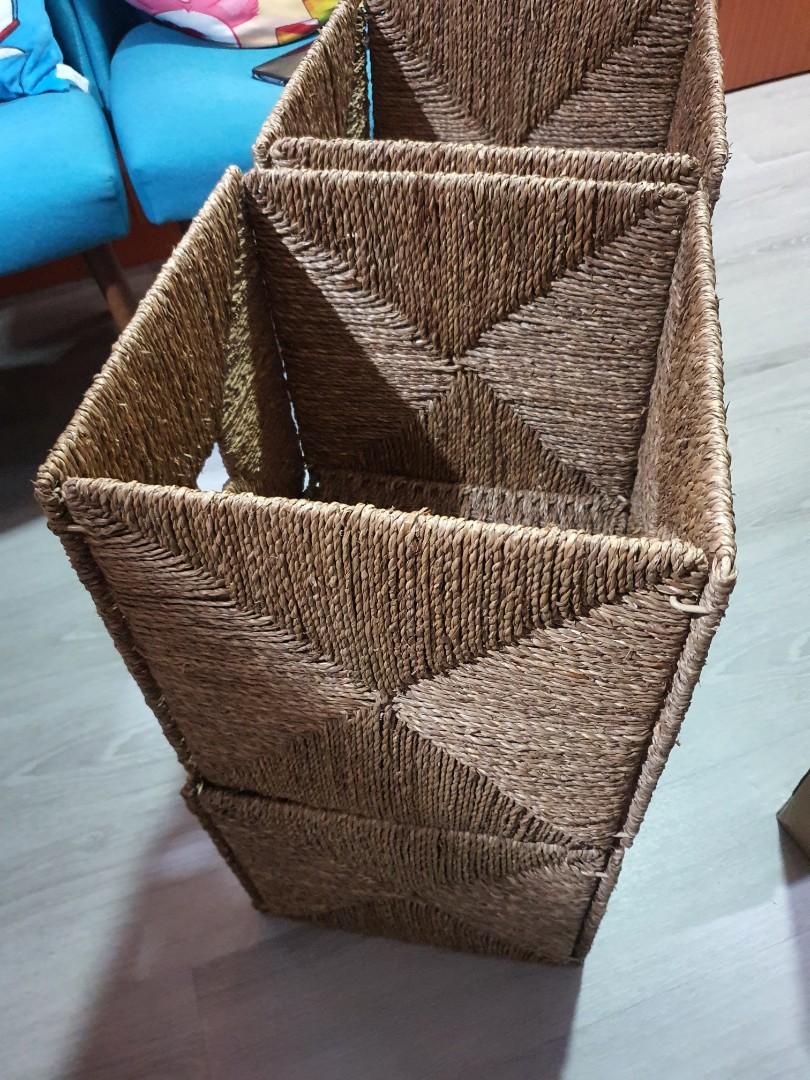 Knipsa Seagrass Basket (Kallax), Furniture & Home Living, Furniture, Other Home Furniture on