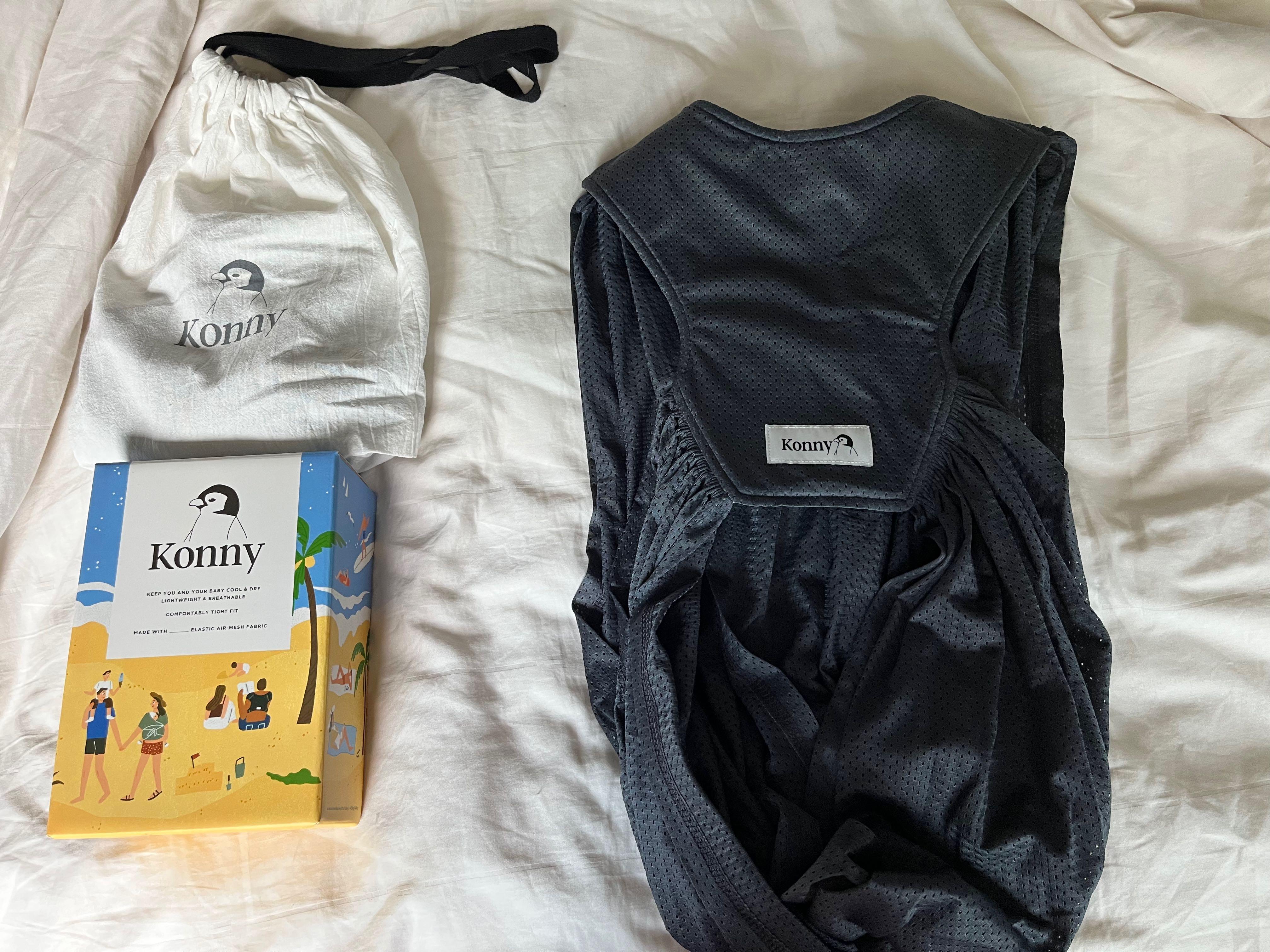 Konny baby carrier summer Charcoal M size, Babies & Kids, Going Out