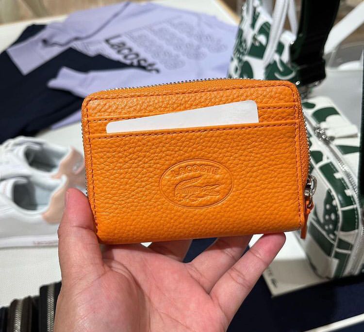 Lacoste zip card holder wallet, Women's Fashion, Bags & Wallets