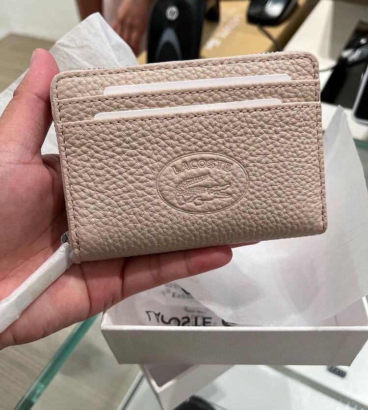Lacoste zip card holder wallet, Women's Fashion, Bags & Wallets