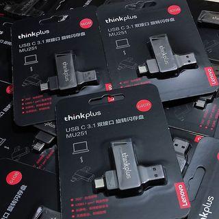 Lenovo Thinkplus Flash Drive USB Type C OTG 16GB 32GB 64GB