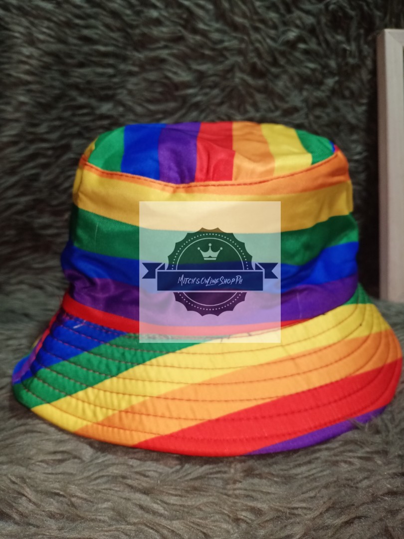Lgbt rainbow bucket hat, Men's Fashion 