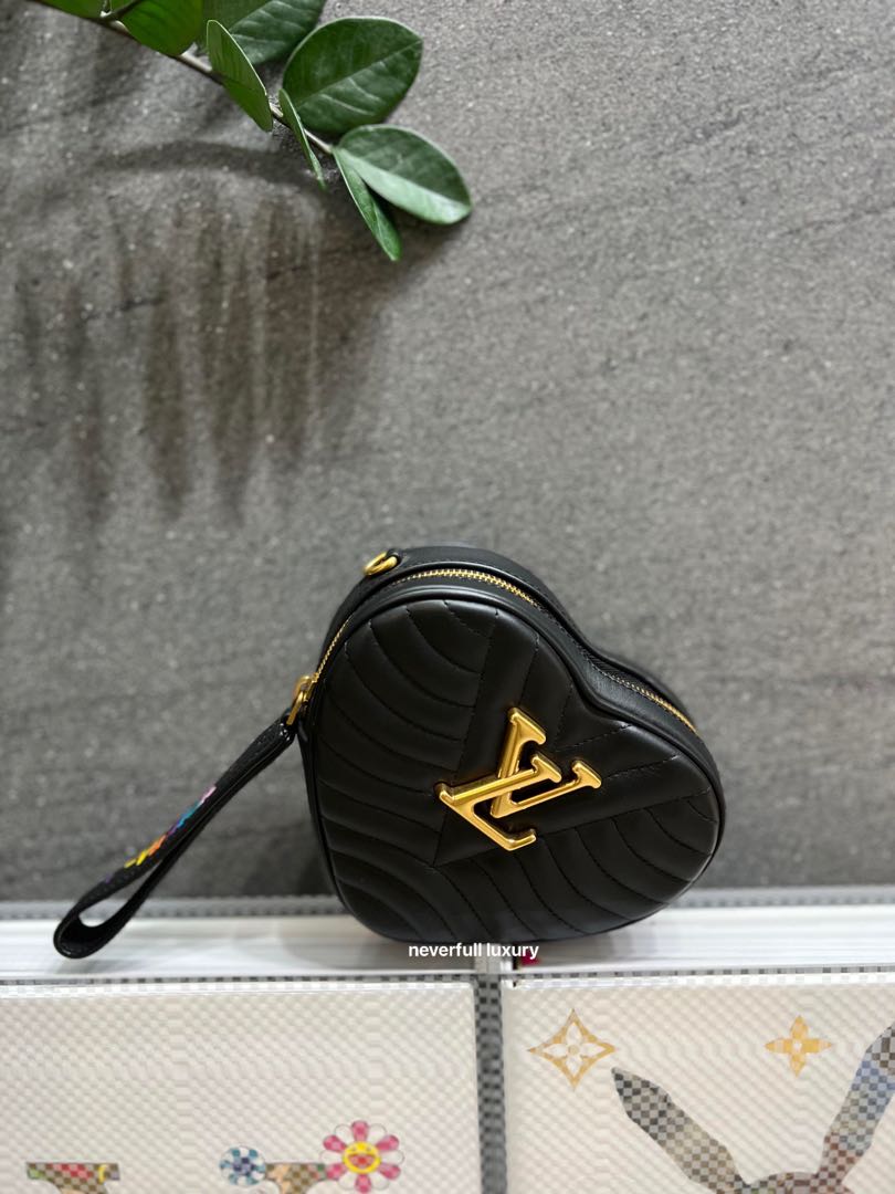 Louis Vuitton Black, Pattern Print New Wave Heart Bag