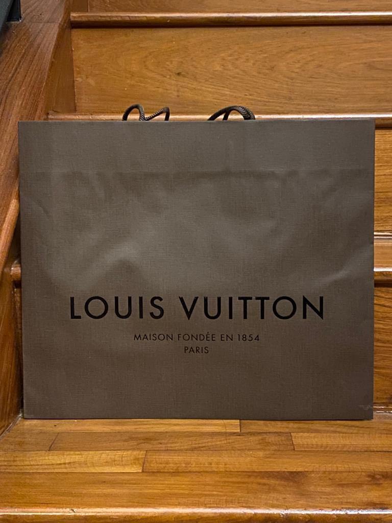 Louis Vuitton brown paper gift bag
