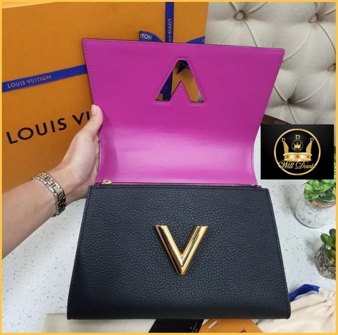 Louis Vuitton Twist One Handle Bag Taurillon Leather BB Black 16188031