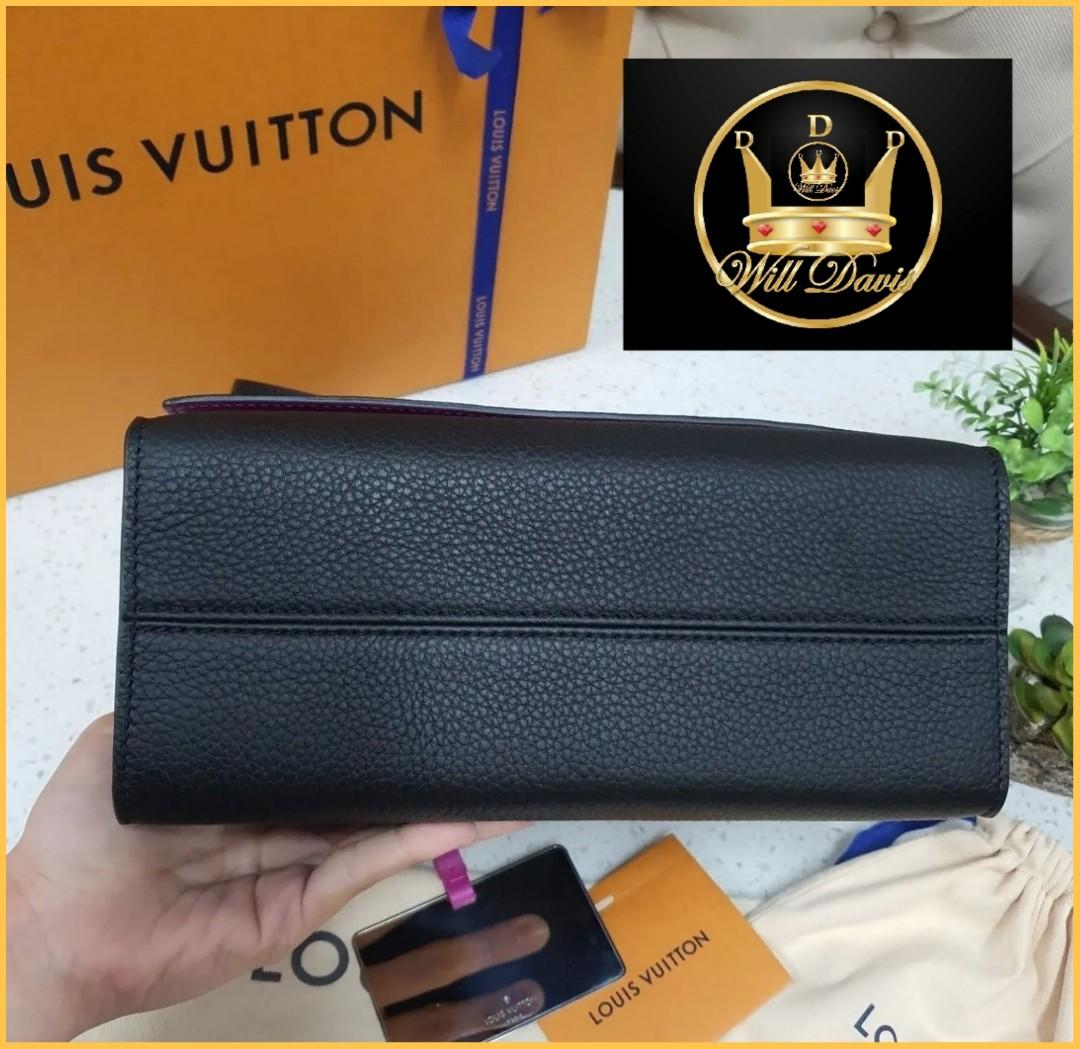 LOUIS VUITTON M57093 Black Taurus Leather Gold Twist One Handle PM 2WAY  AA781