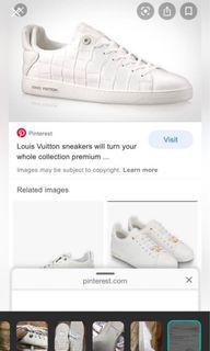 Louis Vuitton white front row sneakers