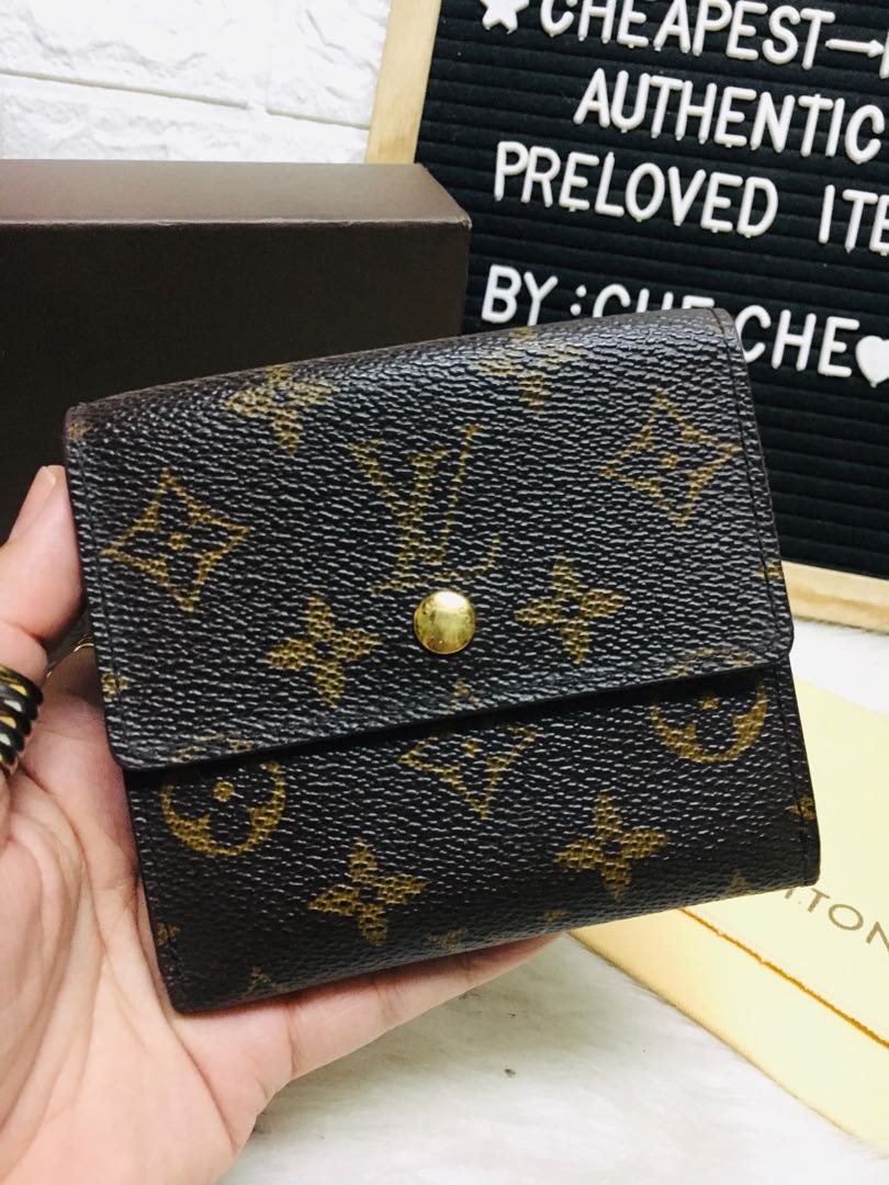 Authentic Louis Vuitton Monogram Portefeiulle Elise Trifold Wallet, Luxury,  Bags & Wallets on Carousell