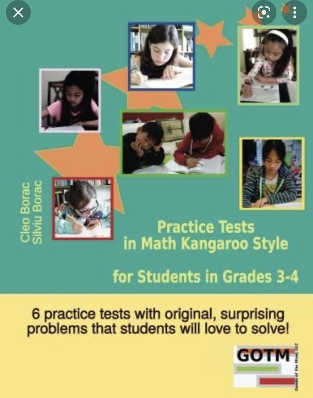 Math Kangaroo Style (Math Olympiad MENSA) Practice Test for Grade 34