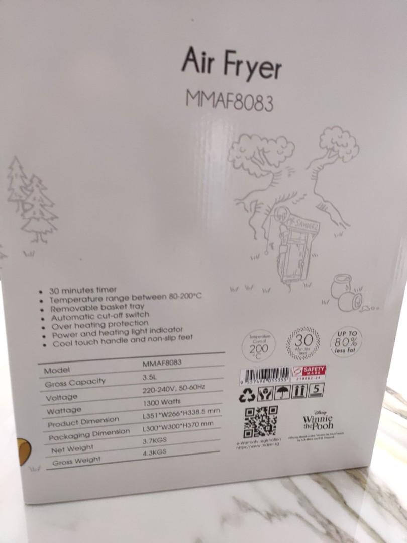 Mayer Winnie the Pooh Air Fryer, TV & Home Appliances, Kitchen