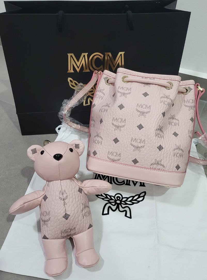 Mcm rabbit drawstring top bag