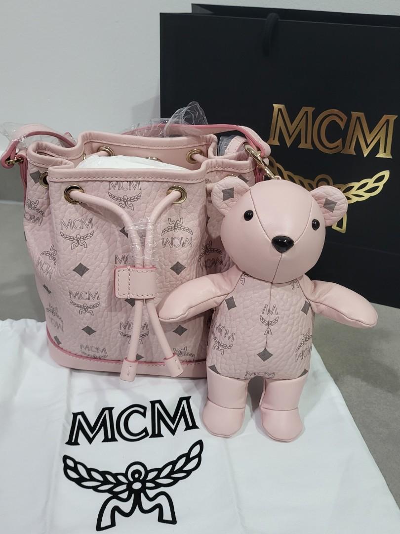 Mcm visetos cheap drawstring bag