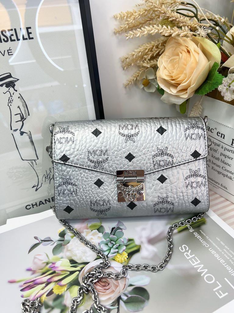Silver mcm crossbody online