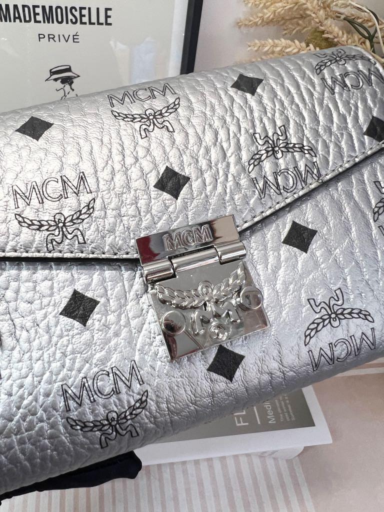 MCM Silver Millie Visettos Crossbody Flap Small Luxury Bags Wallets on Carousell