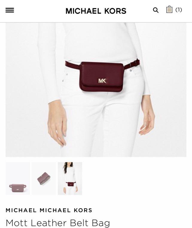 Michael Kors Mott Leather Belt Bag