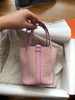 Hermes Micro Picotin 14 lucky daisy mauve
