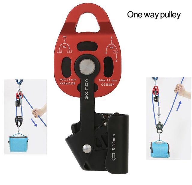 One way outlet rope pulley