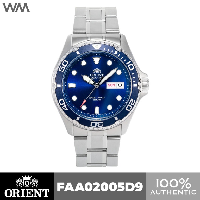 Orient Ray II Blue Dial Stainless Steel Automatic Watch FAA02005D9