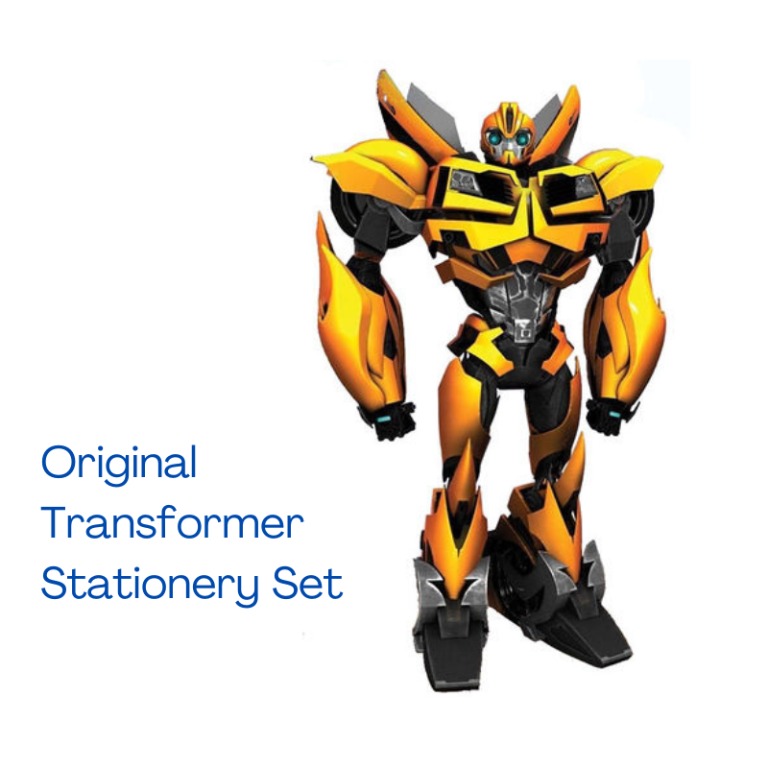 Transformers Animated Bumble Bee Stationary Set Pencils Eraser Sharpener 