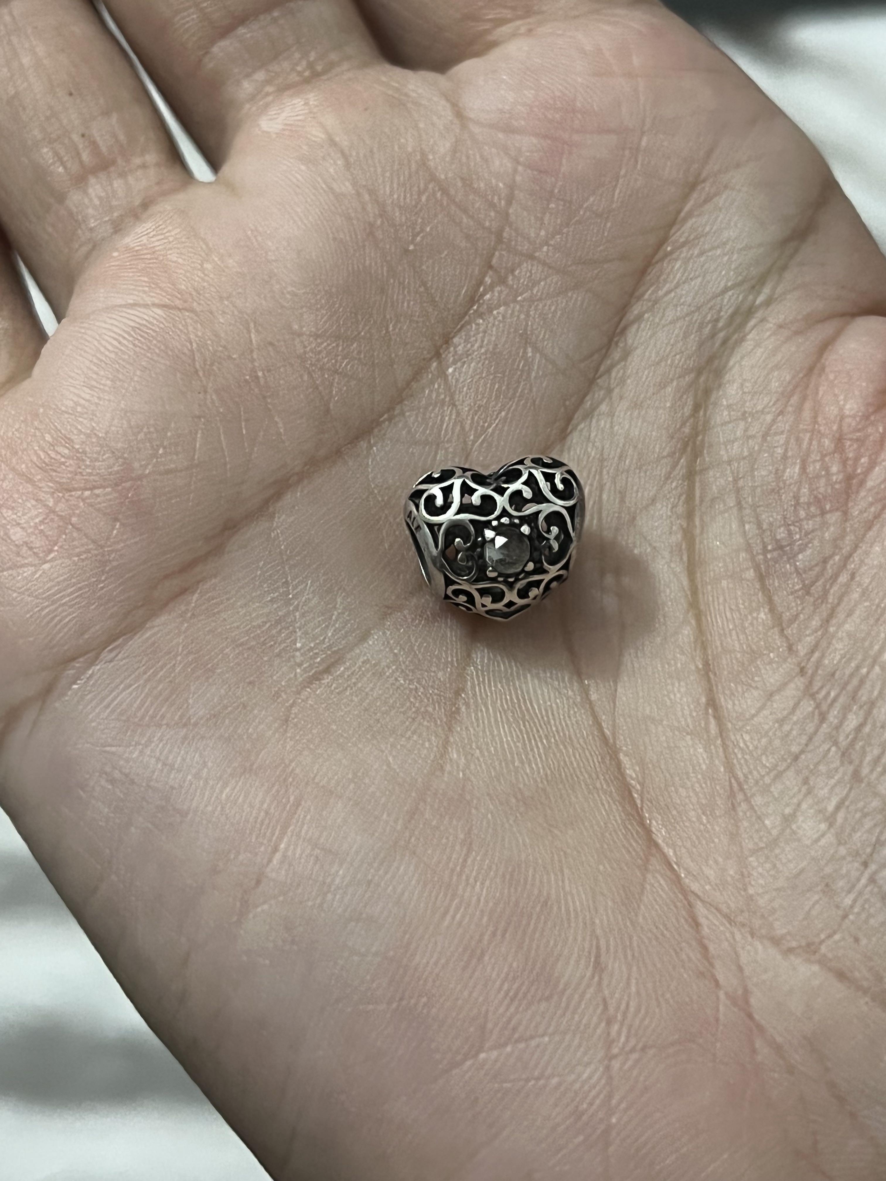 April signature discount heart birthstone charm