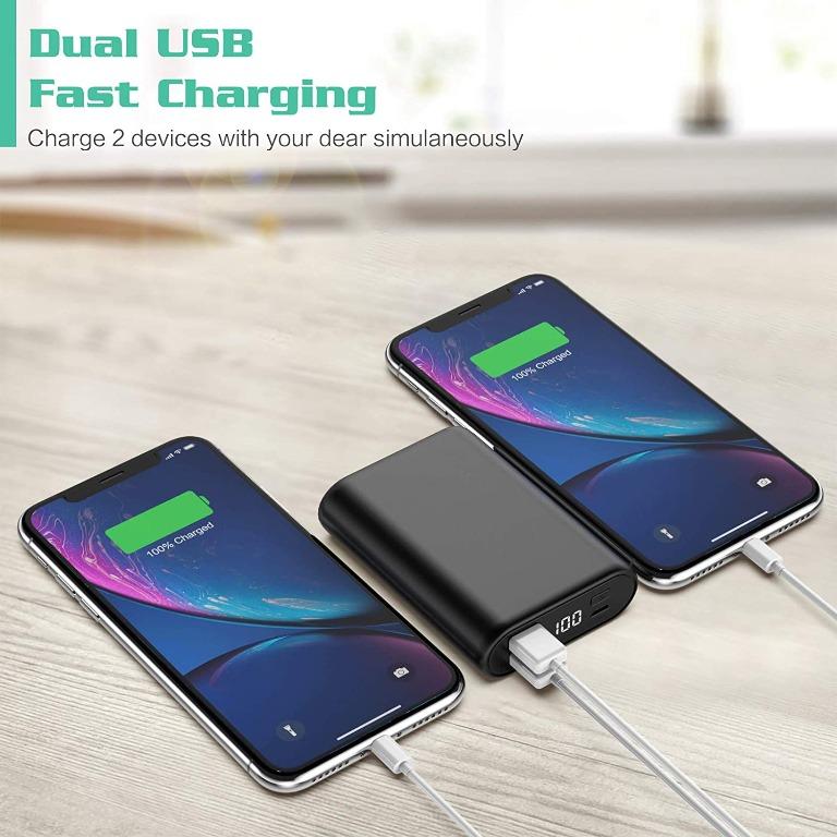 Android Phone Portable Charger Power Bank 16800mAh Ultra-Small Mini Portable Phone Charger for Smart Phone Black Tablet and More Feob High-Speed Charging Battery Pack with LCD Digital Display 