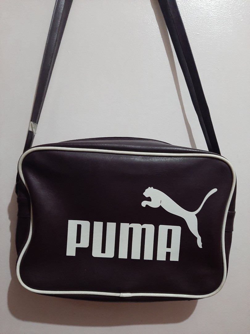 puma leather sling bag