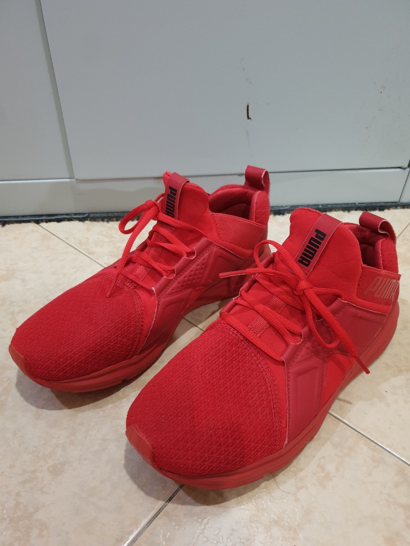 Mens puma online red sneakers