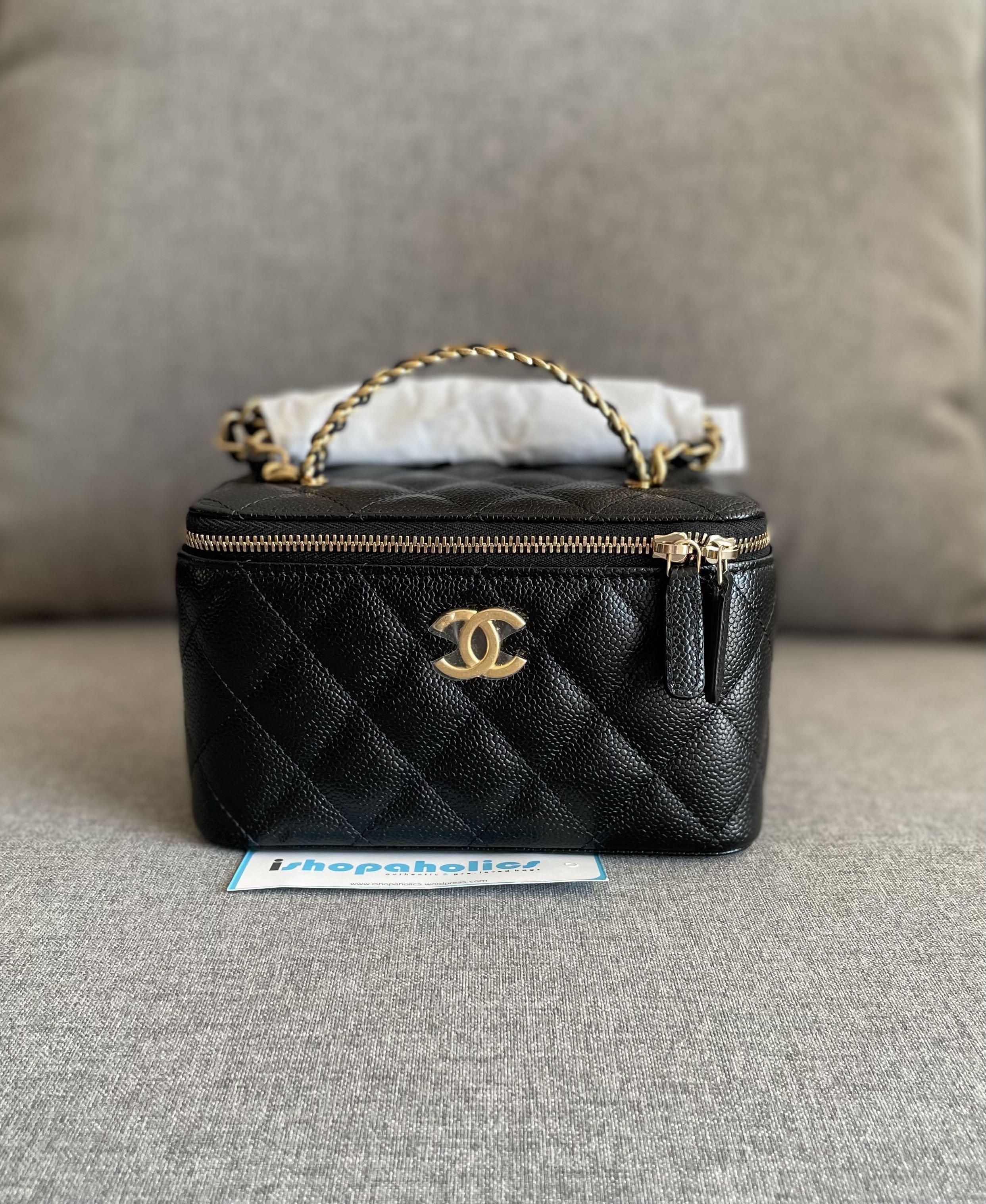 🦄SOLD! CHANEL 22s Pick Me Up Black Vanity Rectangle Caviar GHW