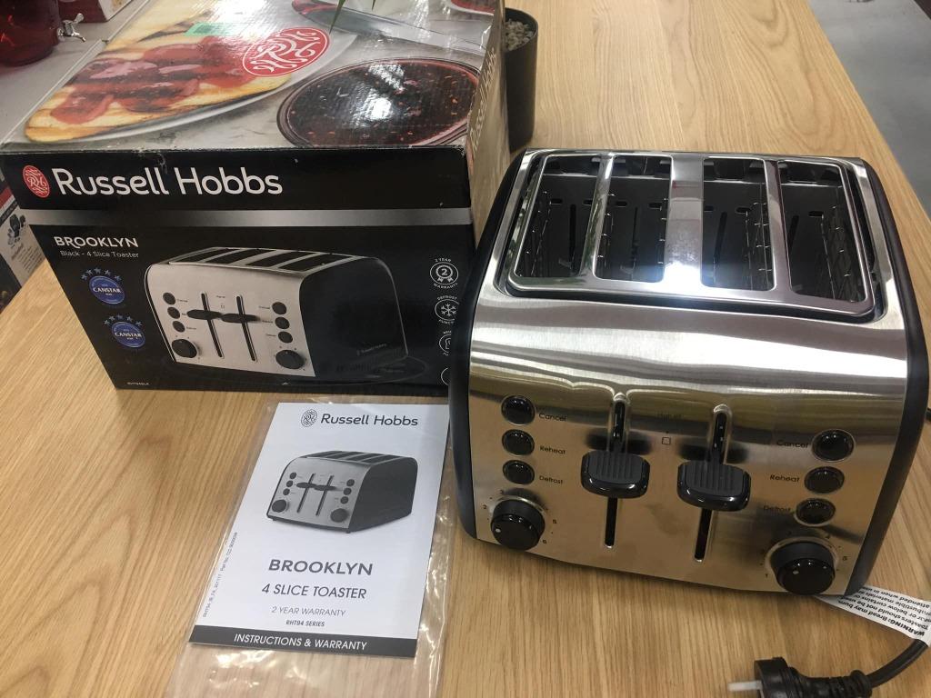 Russell Hobbs Brooklyn Black 4 Slice Toaster, TV & Home Appliances