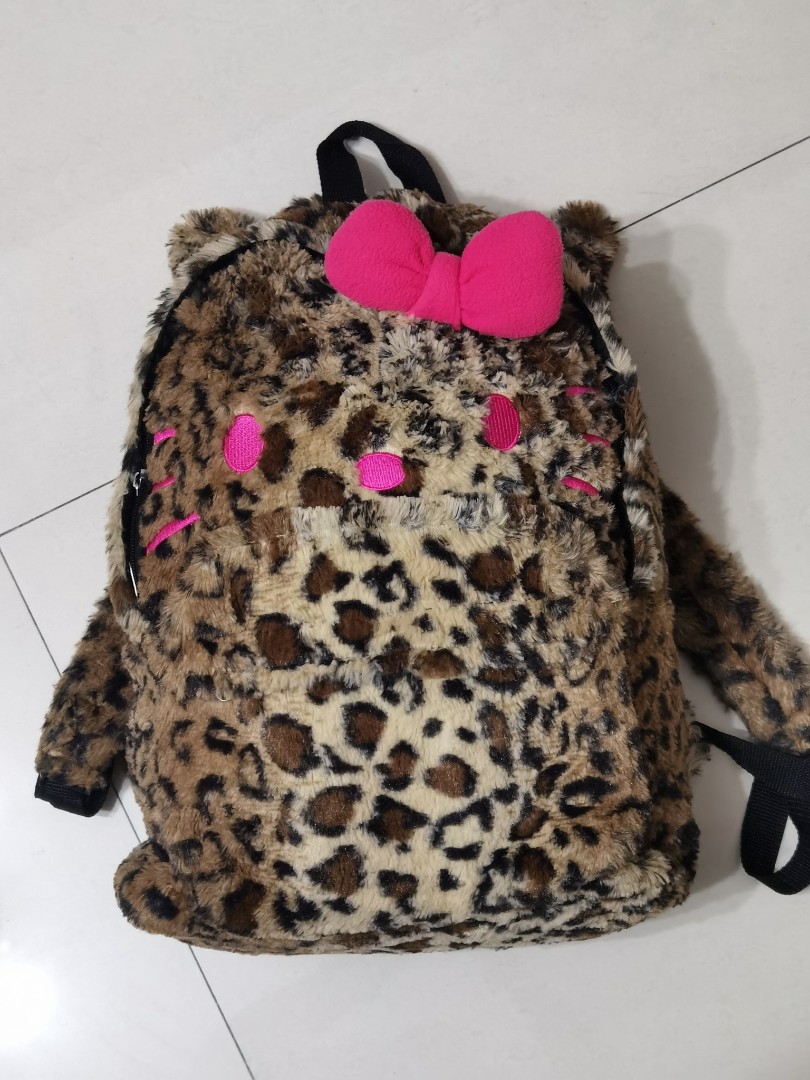 Sanrio Hello Kitty leopard backpack Women s Fashion Bags Wallets Backpacks on Carousell