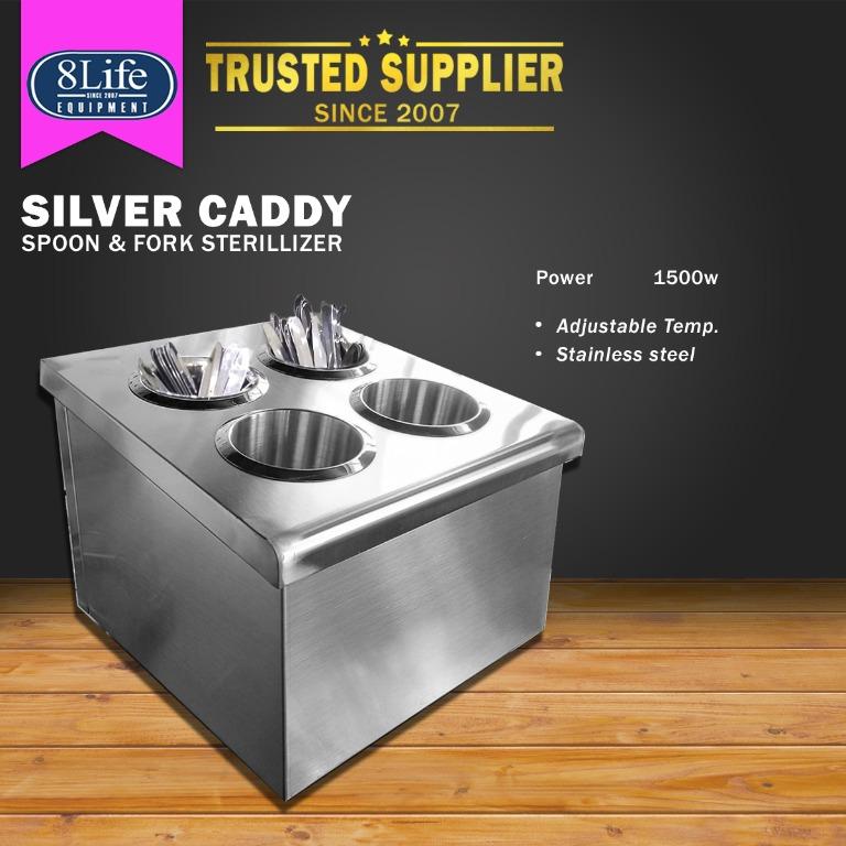 spoon and fork sterilizer spoon fork heater silver caddy, Furniture
