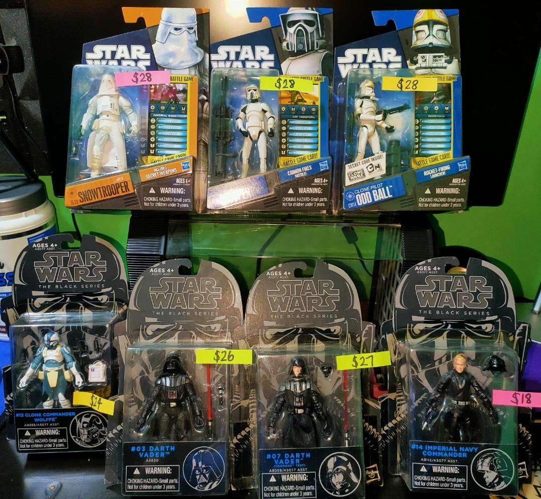 Star Wars Black Series & Clone Wars Action Figures (3.75 Figures MIXED)