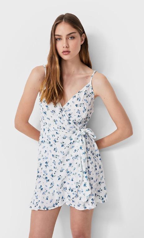 Stradivarius floral dress online