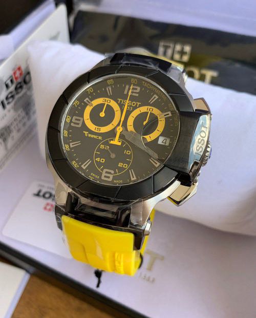 T Race Chronograph Yellow Men s Fashion Watches Accessories