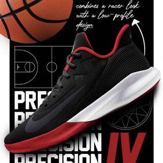 Unuathorize Authentic Nike Precision IV University Black Precision IV Sneakers Basketball Shoes at 20% OFF! ₱1,750 Only!