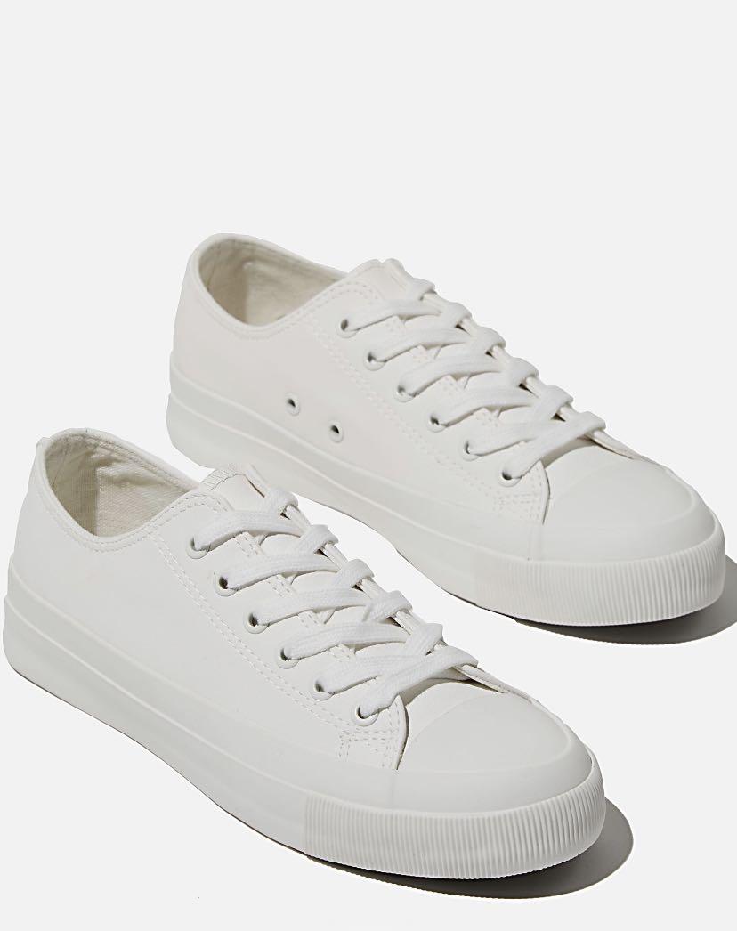 White cotton new arrivals tennis shoes