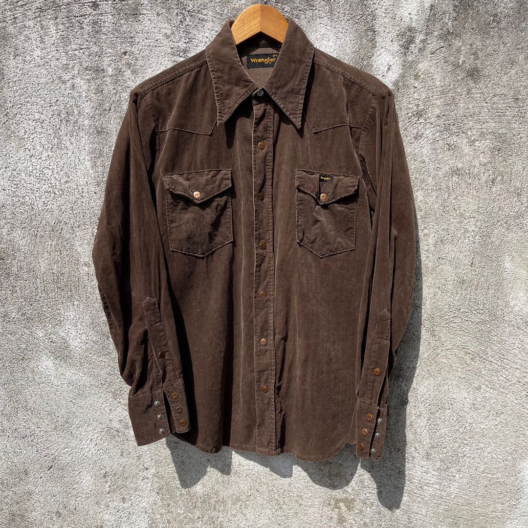 Wrangler store corduroy shirt