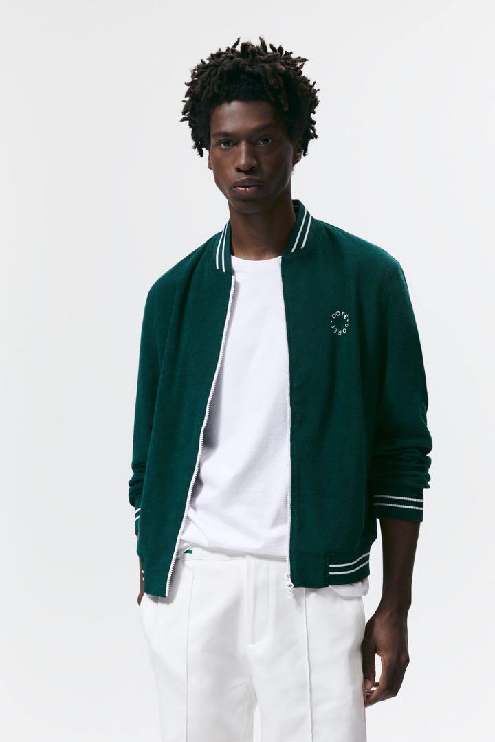 Green bomber jacket sales zara