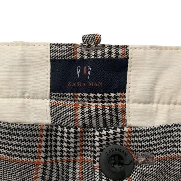 Zara Men Checkered Pants, Men's Fashion 
