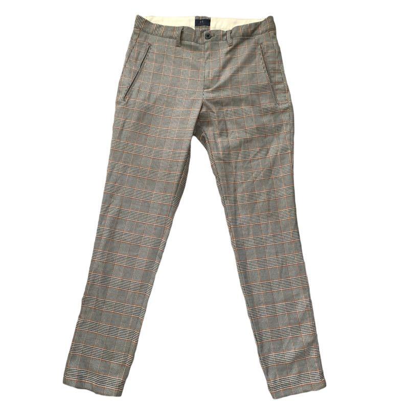 Zara Men Checkered Pants, Men's Fashion 