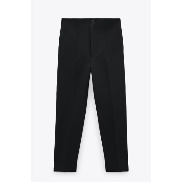 Zara Black High Waist Split Hem Trousers pants, Women's Fashion, Bottoms,  Other Bottoms on Carousell