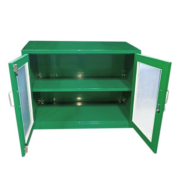 2 Layer 2 Door Steel with Key 90x50x70 cm, Commercial