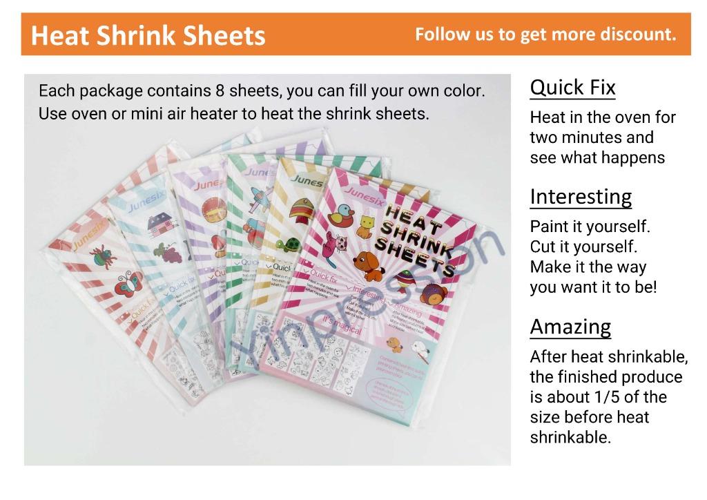 28 PCS Shrink Plastic Sheets, Shrinky Paper Sheet 20 X 14.5cm Heat