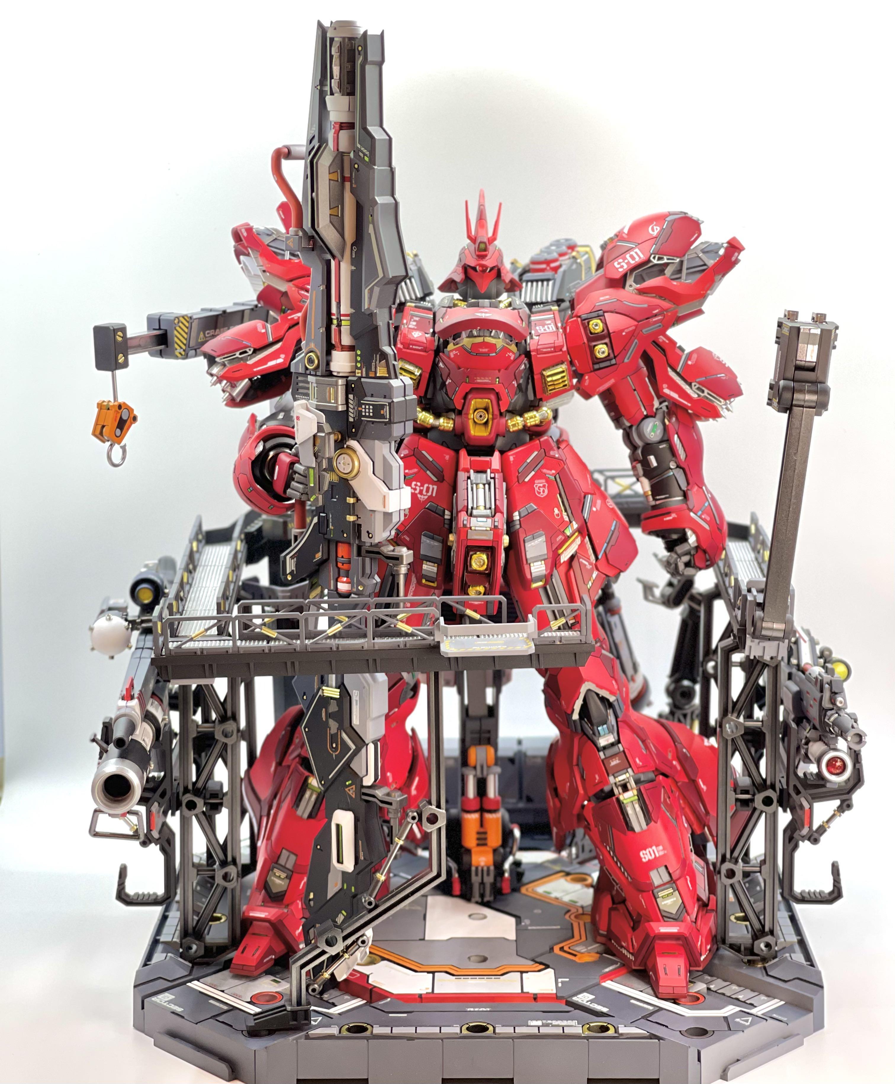 高達全上色完成品無限維度Gk 1/100 mg 沙煞比Ka 沙剎比Sazabi Bandai