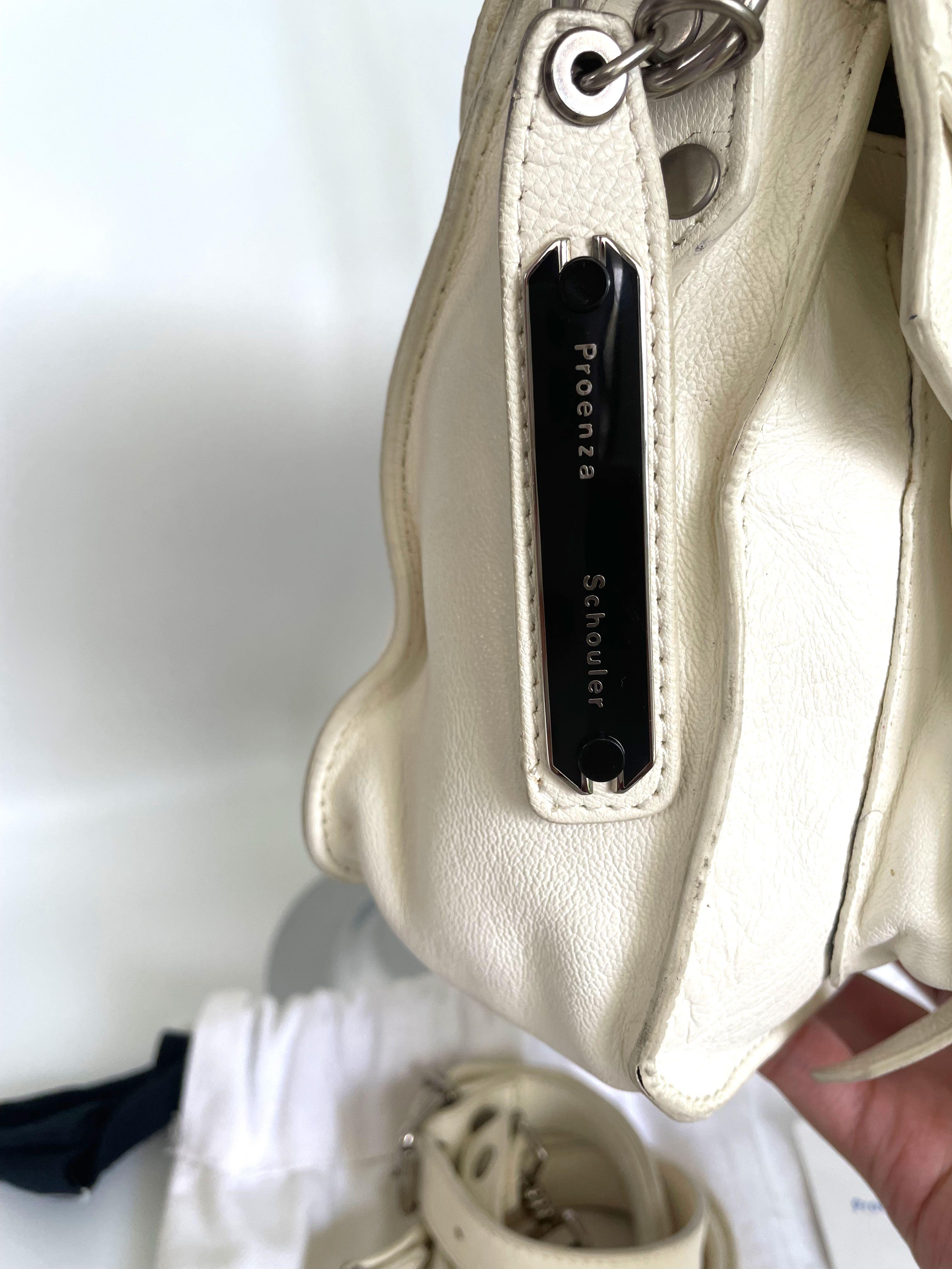 💯 Authentic Proenza Schouler Tiny Complete (Category: Luxury Bags & Wallets) located in Pasig City. Submitted by thriftyfolk (Listing ID 1172831852, Image 2). Description: Rank AB With strap, dustbag, card New edition.