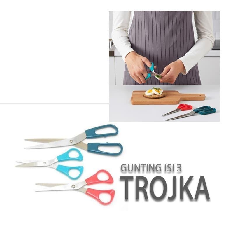 TROJKA Scissors, set of 3, multicolor - IKEA